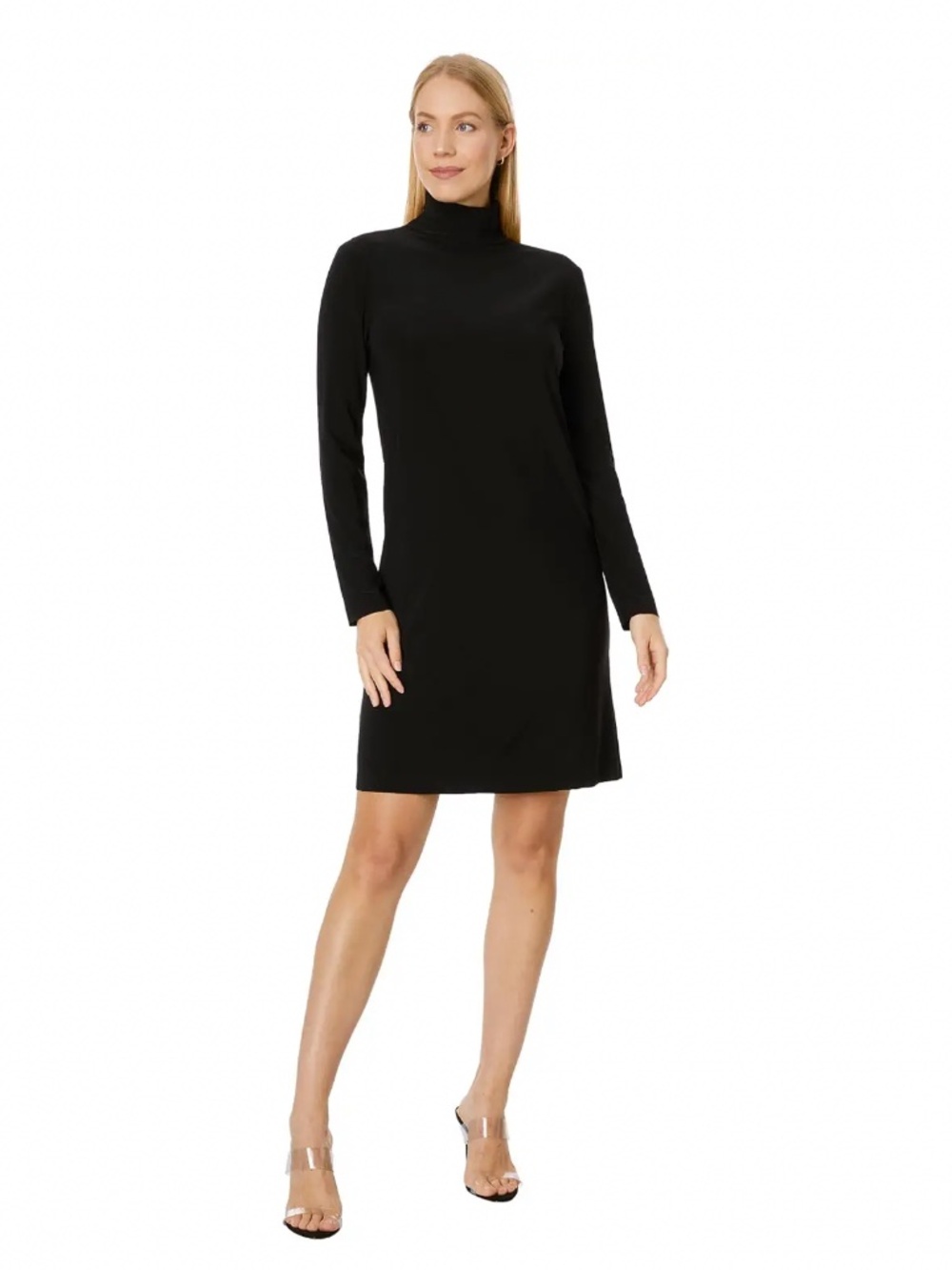 Long Sleeve Turtleneck Dress To Knee
